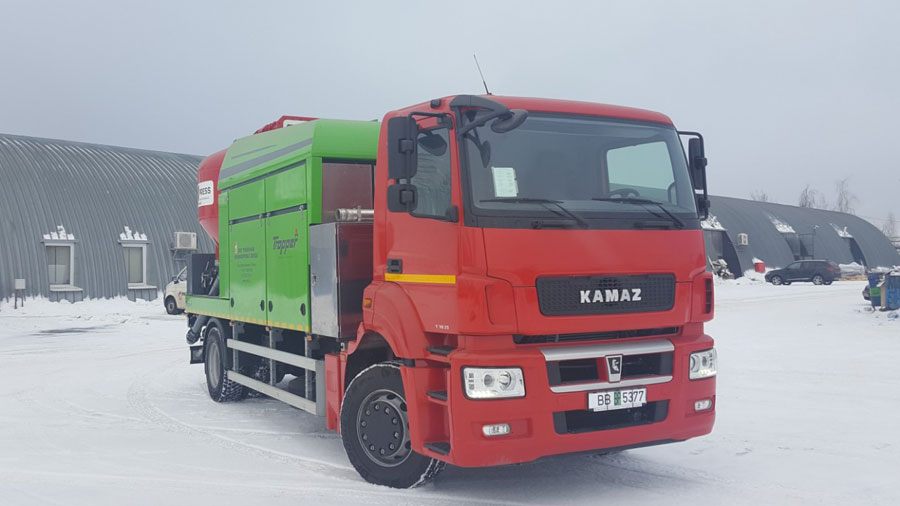 Мобильный комбикормовый завод МКЗ-3214 в Красноярском крае России